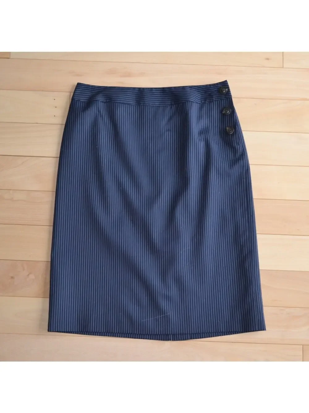 Talbots Pin Stripe Pencil Skirt Size 6P Stretch